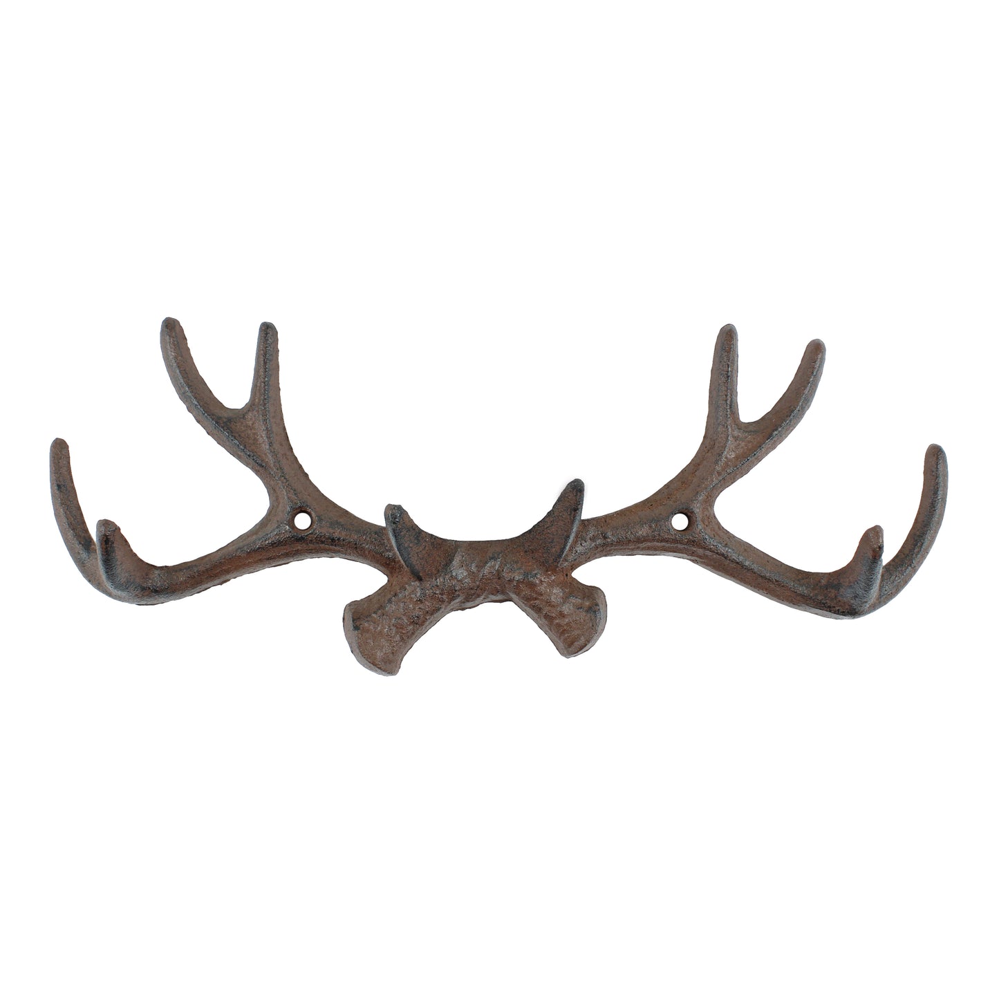 Deer Antler Coat Rack Wall Key Hook Towel Hat Hanger Cast Iron Rustic Brown