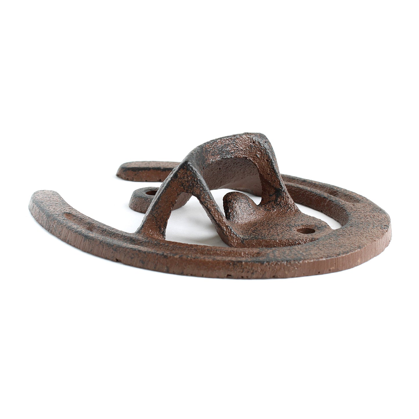 Cast Iron Lucky Horseshoe Open Here Beer Soda Bottle Opener Wall Mounted Brown