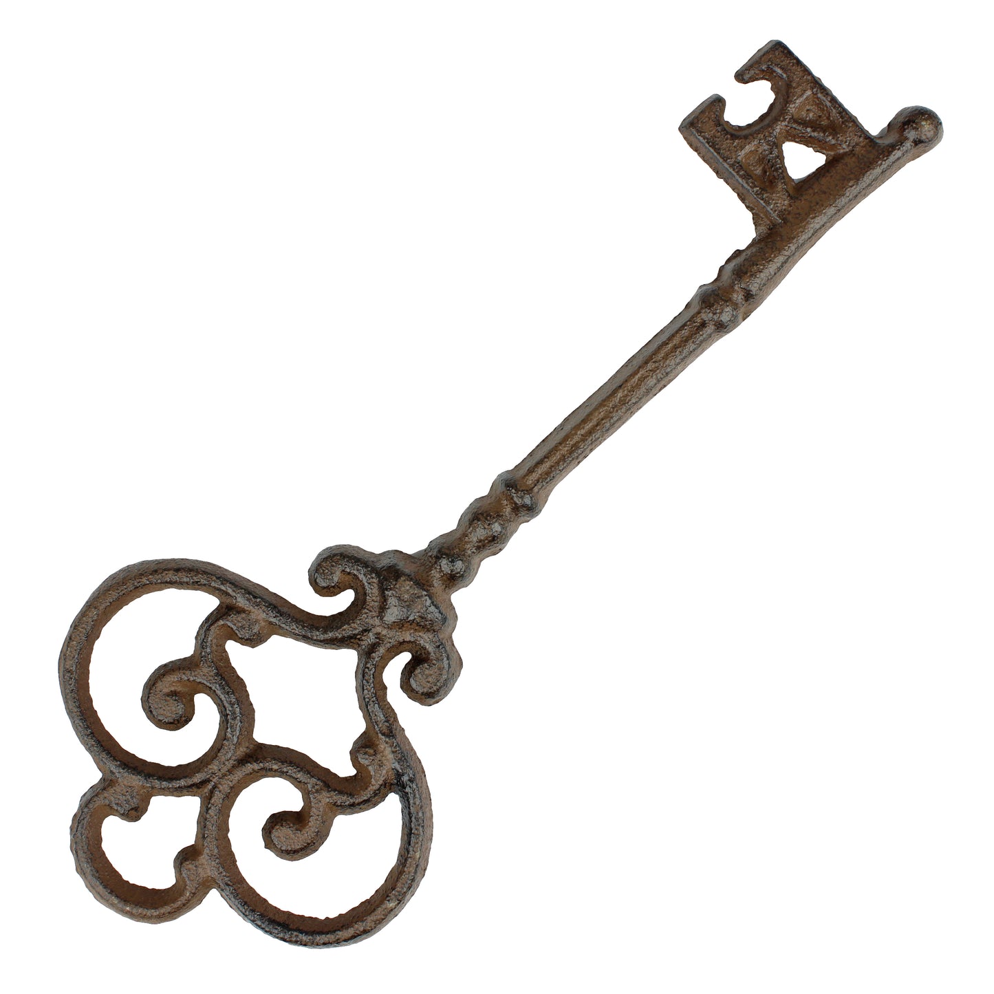 Vintage Style Large Skeleton Church Key Rustic Antique Brown Iron 9 1/2"