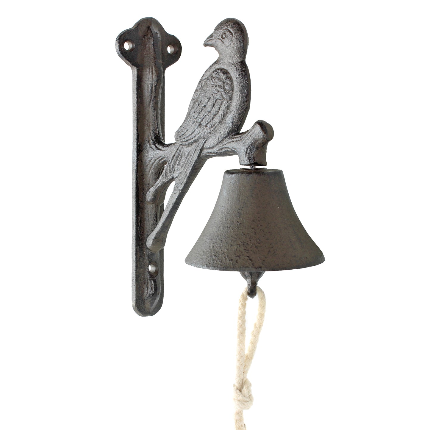 Dove Bird Dinner Bell Cast Iron Wall Mounted Antique Style Rustic Finish