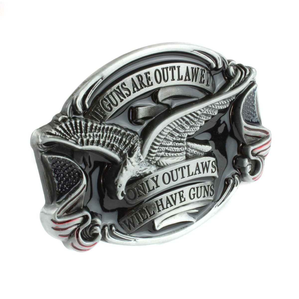 If Guns Are Outlawed Only Outlaws Will Have Guns Belt Buckle Eagle 2nd Amendment