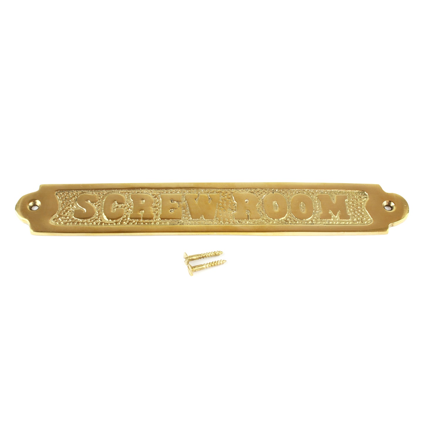 Screw Room Wall Plaque Sign Solid Brass Nautical Beach Boat House Decor