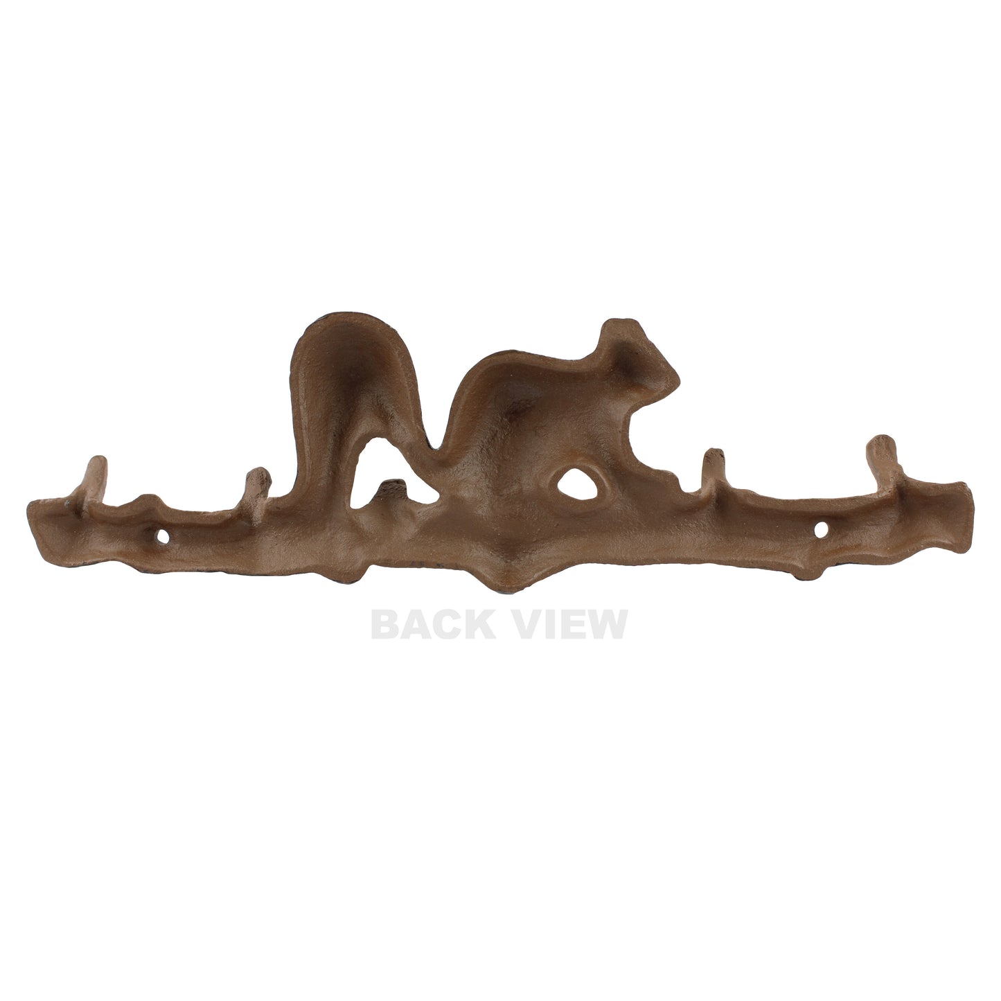 Rustic Cast Iron Squirrel On Branch Wall Hook Rack Key Towel Leash Hanger Brown