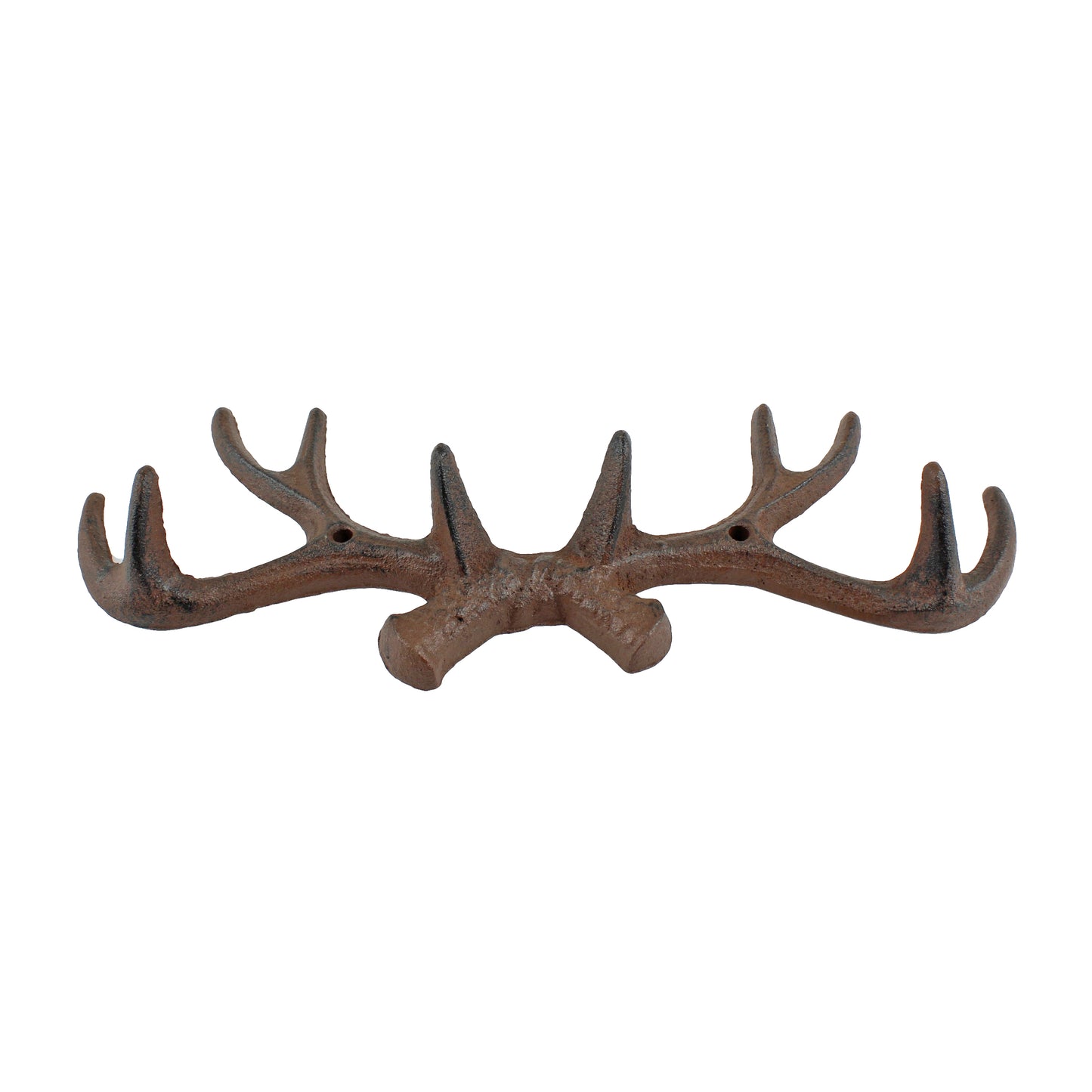 Deer Antler Coat Rack Wall Key Hook Towel Hat Hanger Cast Iron Rustic Brown