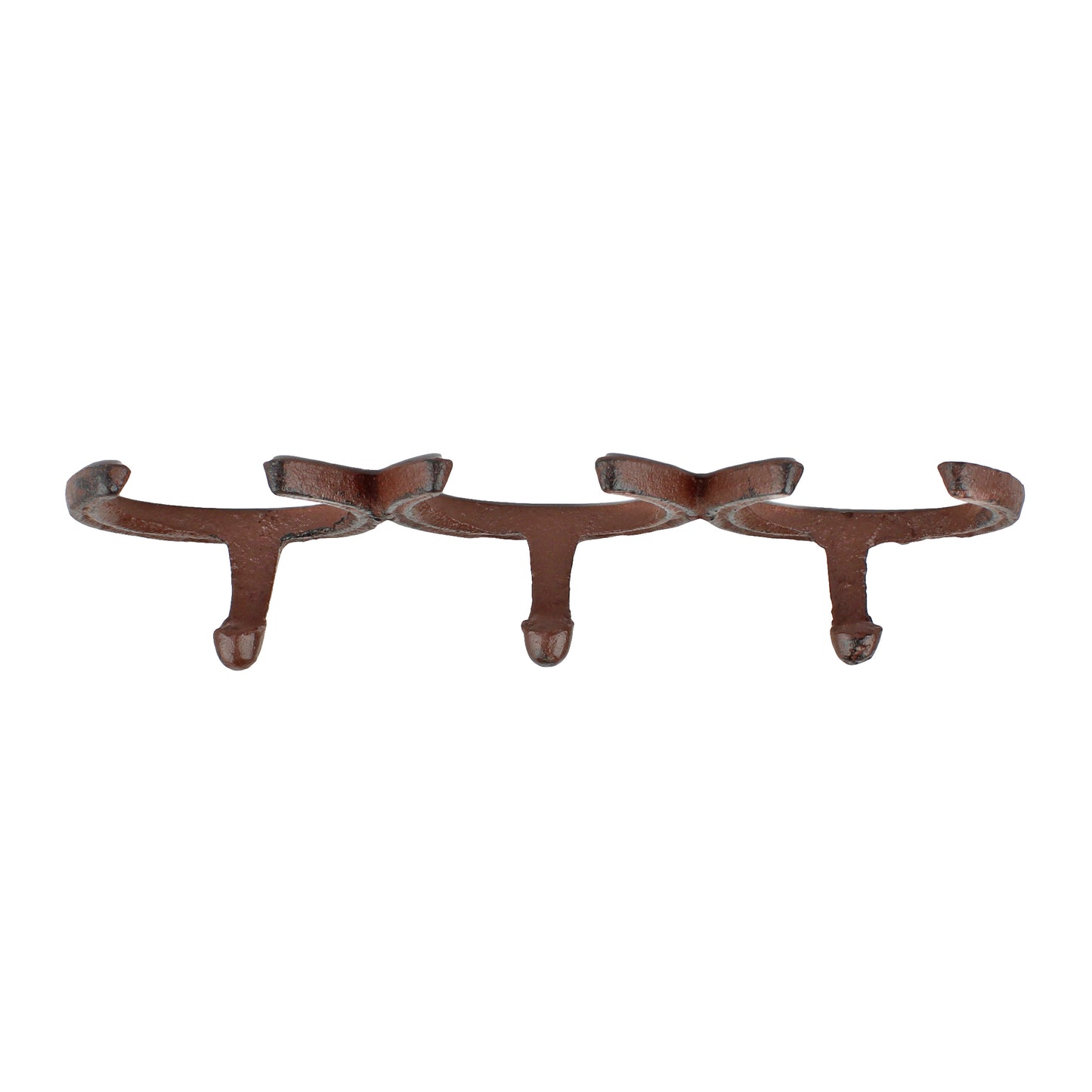 Horseshoe Triple Wall Hook Cast Iron Key Towel Coat Hanger Rustic Western Brown