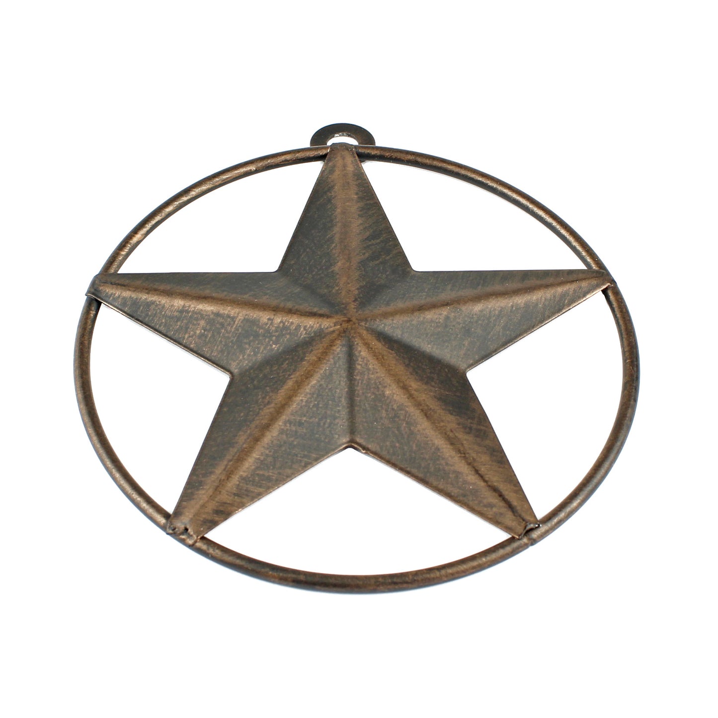 Tiny Small Metal Wall Star Brushed Copper With Smooth Ring Light Weight 4 inch