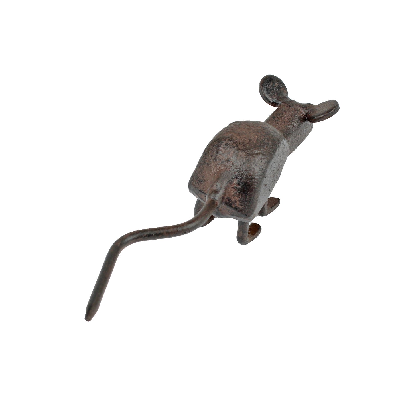 Little Tiny Mouse Figurine Cast Iron Miniature Paperweight Rustic Brown Finish
