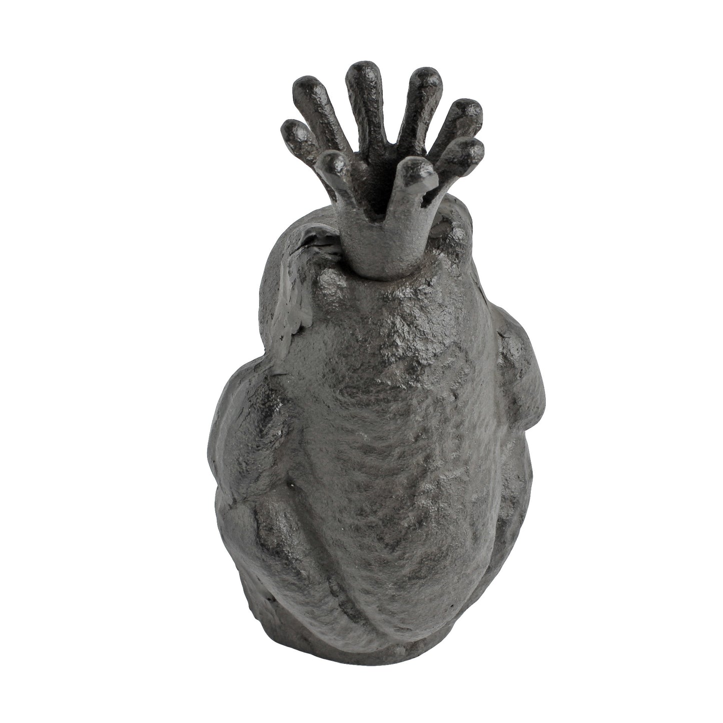 Frog Prince Charming Figurine King Toad Cast Iron Rustic Brown Garden Statue 6"