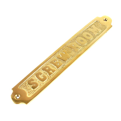 Screw Room Wall Plaque Sign Solid Brass Nautical Beach Boat House Decor