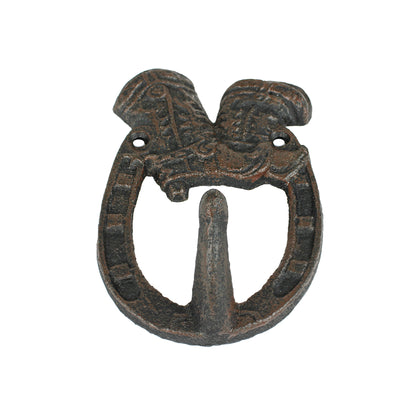 Rustic Cast Iron Lucky Horseshoe Boots Western Wall Hook Key Towel Coat Hanger