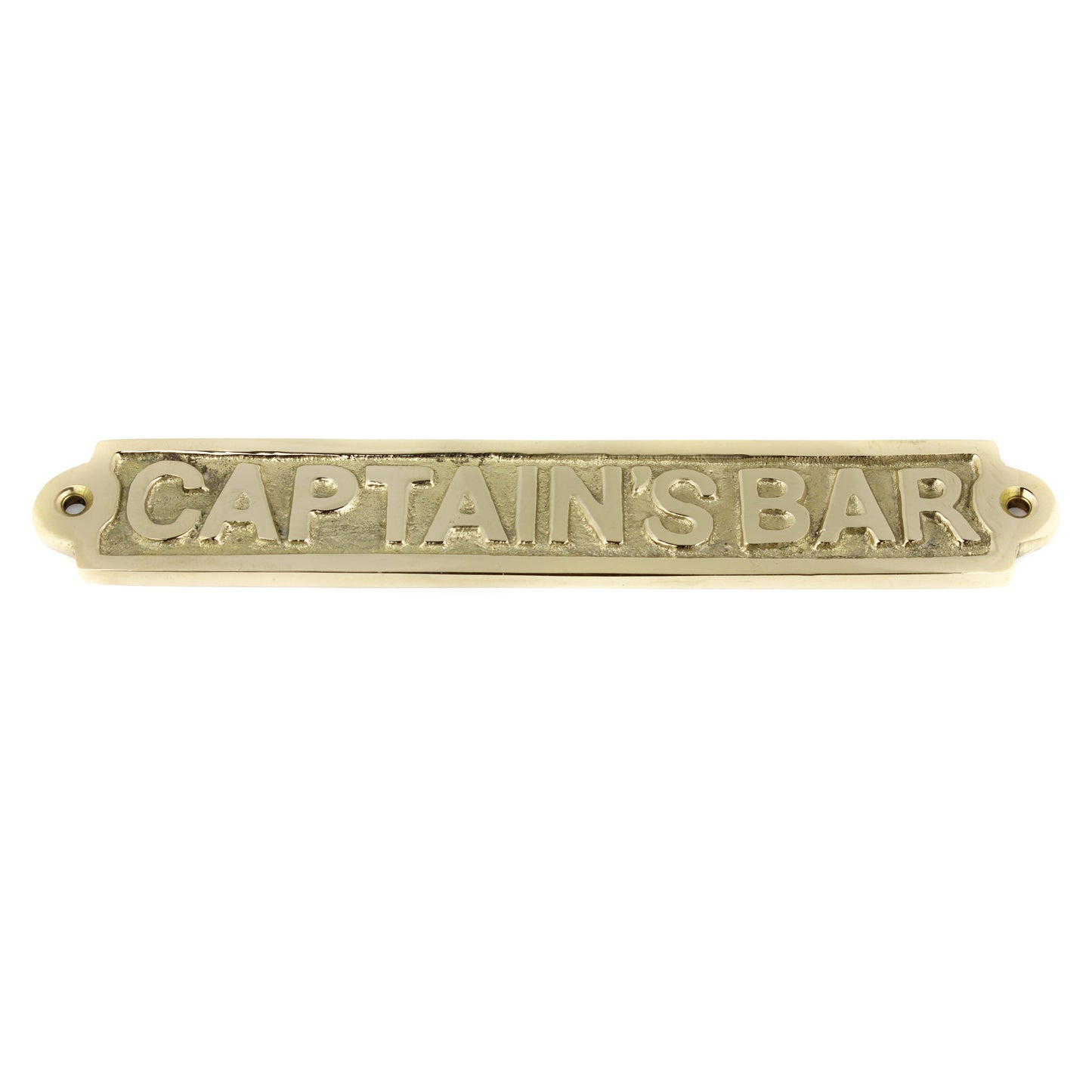 Captain's Bar Wall Decor Door Sign Polished Solid Brass Nautical Beach House