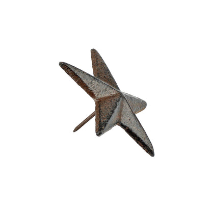 Cast Iron Texas Star Nails Tacks Rustic Finish Western 2.5 inch Head (Pack of 6)