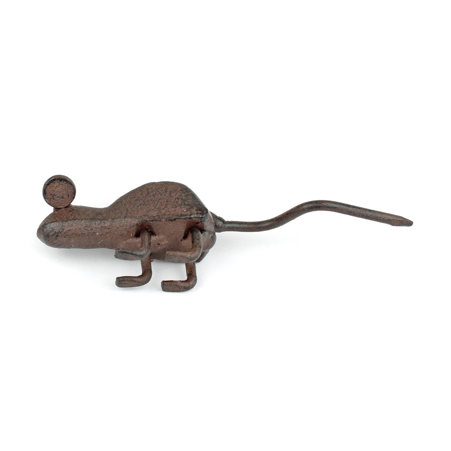 Little Tiny Mouse Figurine Cast Iron Miniature Paperweight Rustic Brown Finish