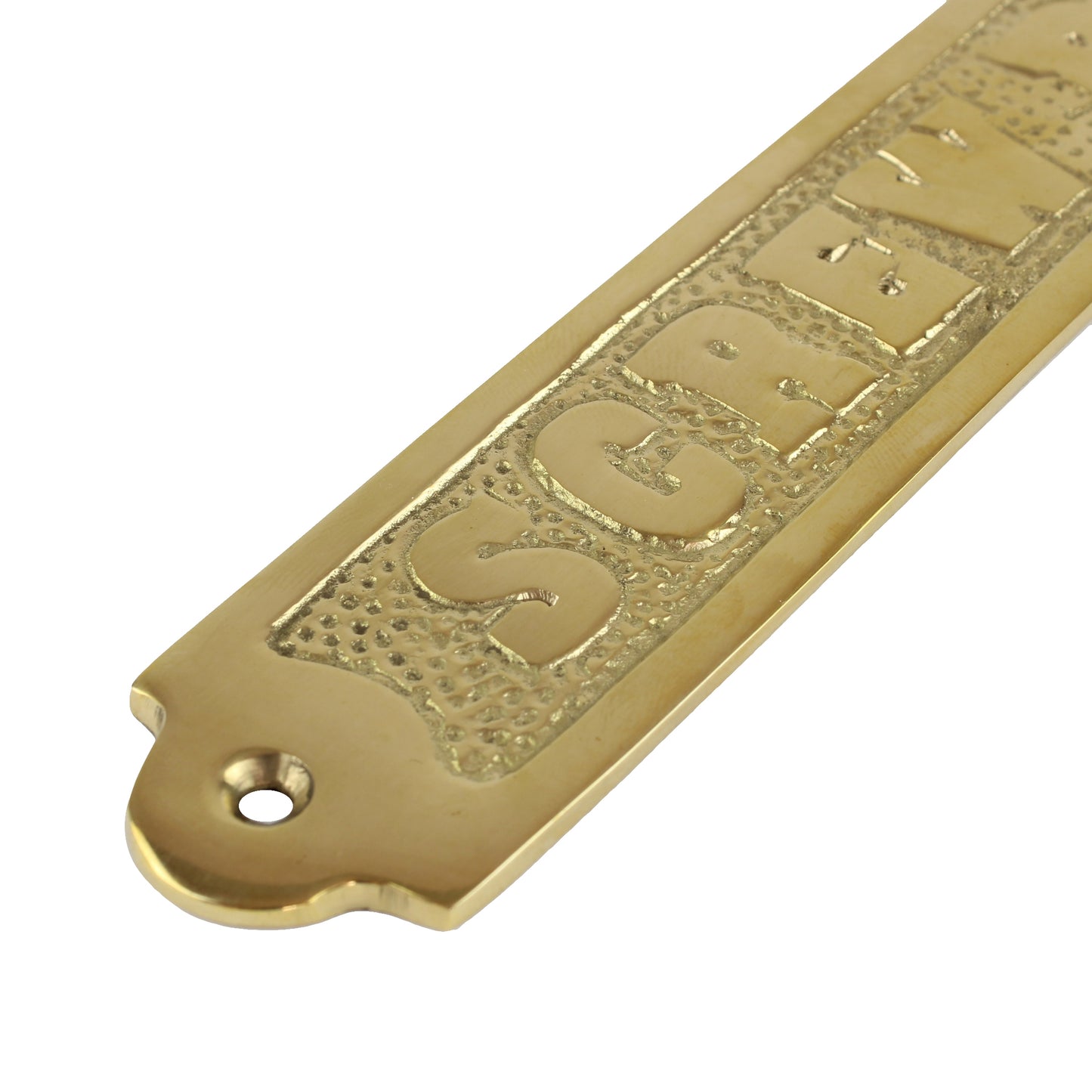 Screw Room Wall Plaque Sign Solid Brass Nautical Beach Boat House Decor