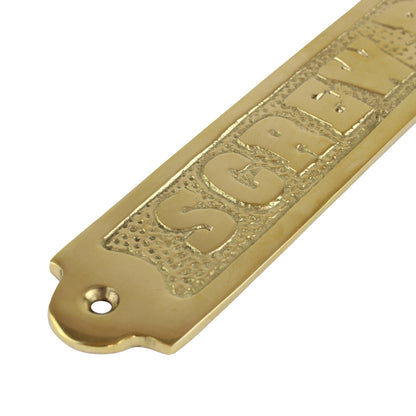 Screw Room Wall Plaque Sign Solid Brass Nautical Beach Boat House Decor