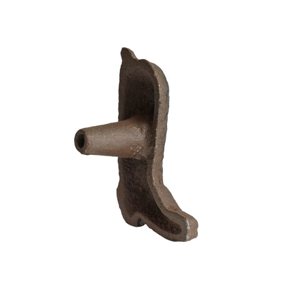 Cast Iron Boots Cabinet Drawer Knob Pulls With Screws Rustic Brown (Pack of 6)