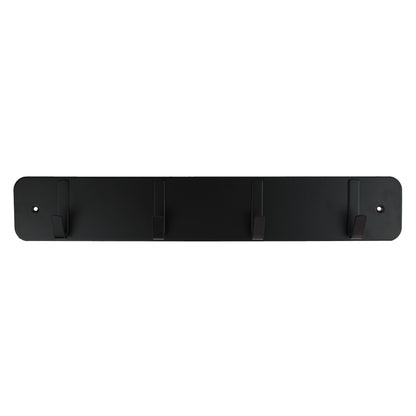 Modern Black Metal Wall Hook Rack Key, Towel, Coat, Purse, Dog Leash Hanger 18"