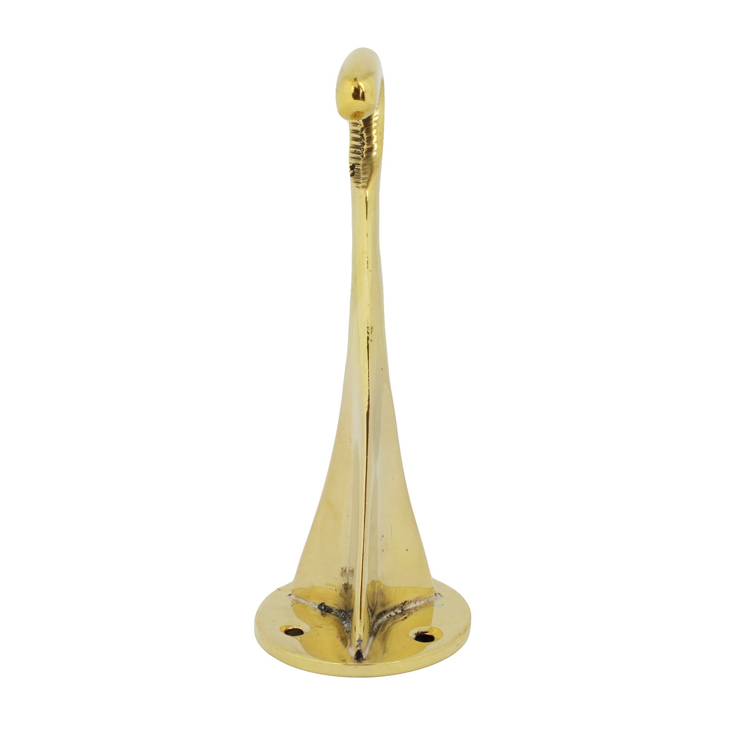 Solid Brass Lamp or Basket Holder Hook Wall Mounted Polished Gold Finish 5 inch