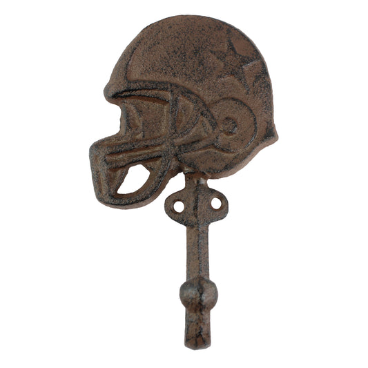 Dallas Cowboys Key Hook Helmet Star Coat Towel Hanger Rustic Cast Iron NFL