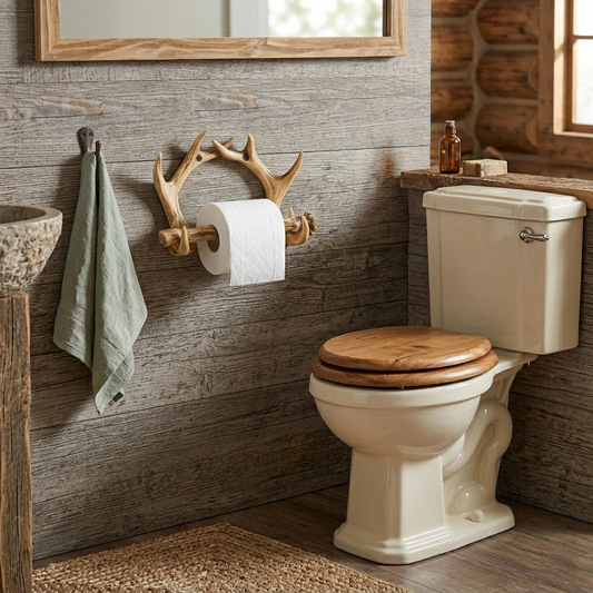 Faux Antler Toilet Paper Holder Wall Mounted Cabin Lodge Decor Rustic Western
