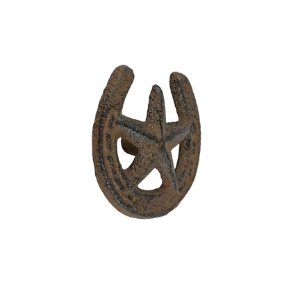 Rustic Horseshoe Star Western Drawer Knob Pull Cast Iron Cabinet Hardware 2 inch