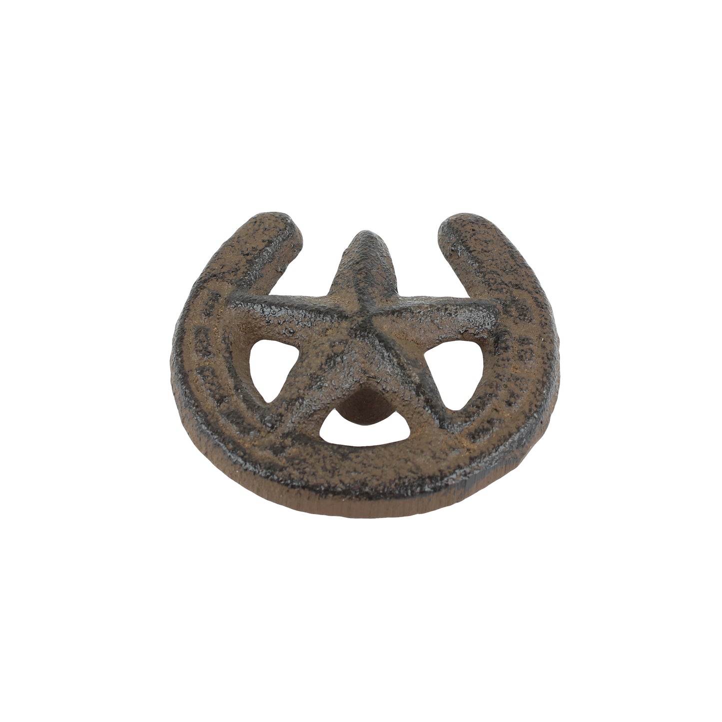 Rustic Horseshoe Star Western Drawer Knob Pull Cast Iron Cabinet Hardware 2 inch
