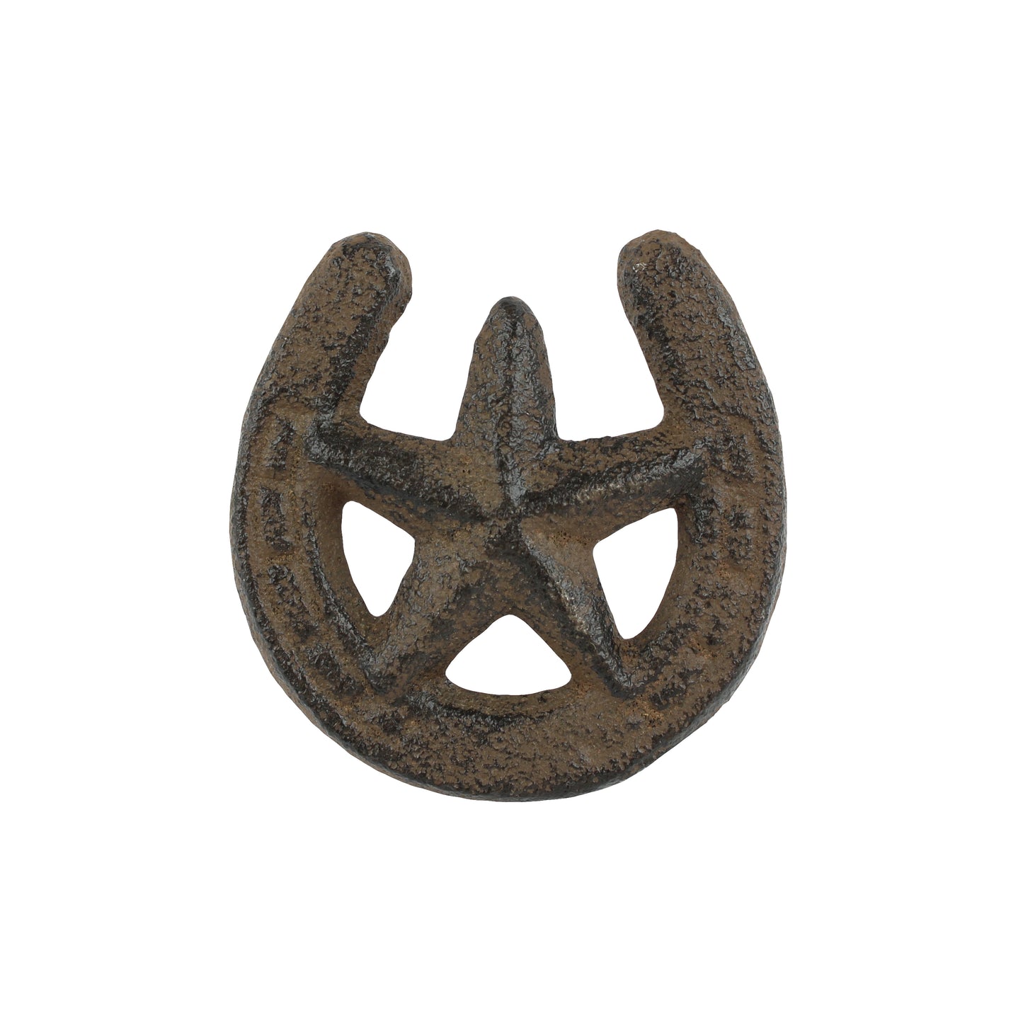 Rustic Horseshoe Star Western Drawer Knob Pull Cast Iron Cabinet Hardware 2 inch