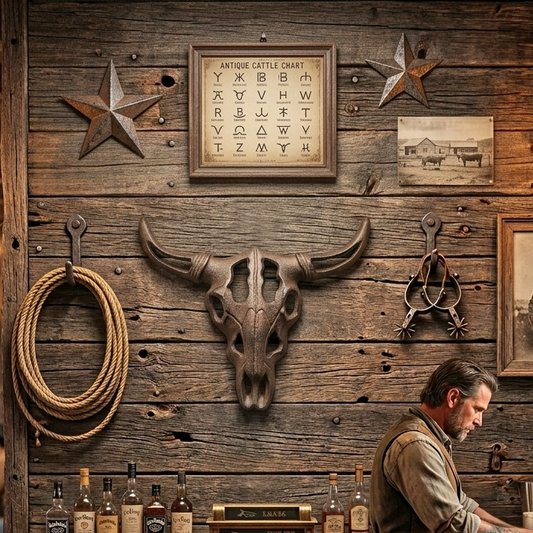 Heavy Duty Cast Iron Metal Longhorn Steer Cow Skull Wall Plaque Rustic Western