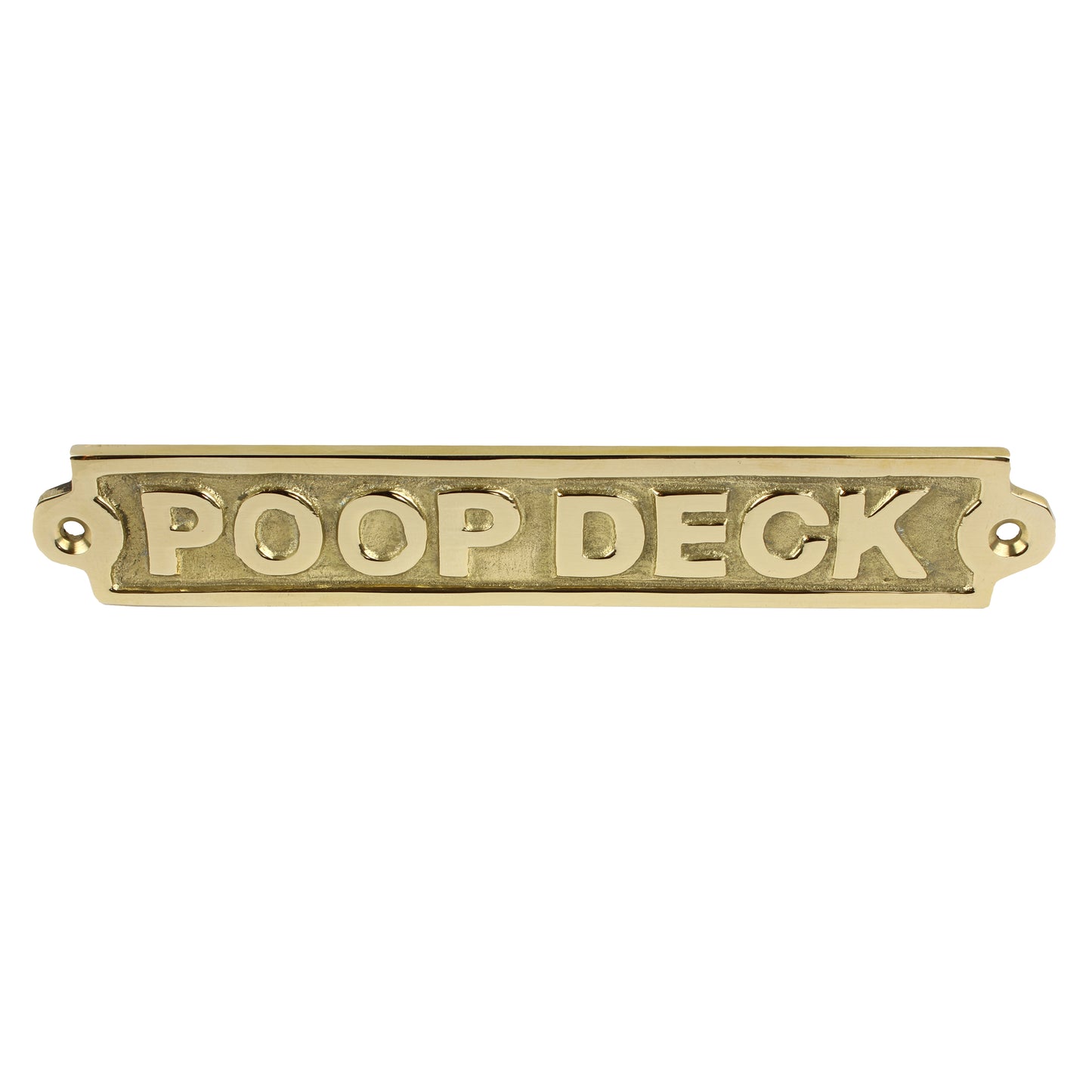 Poop Deck Wall Plaque Sign Polished Solid Brass Nautical Beach House Boat Decor