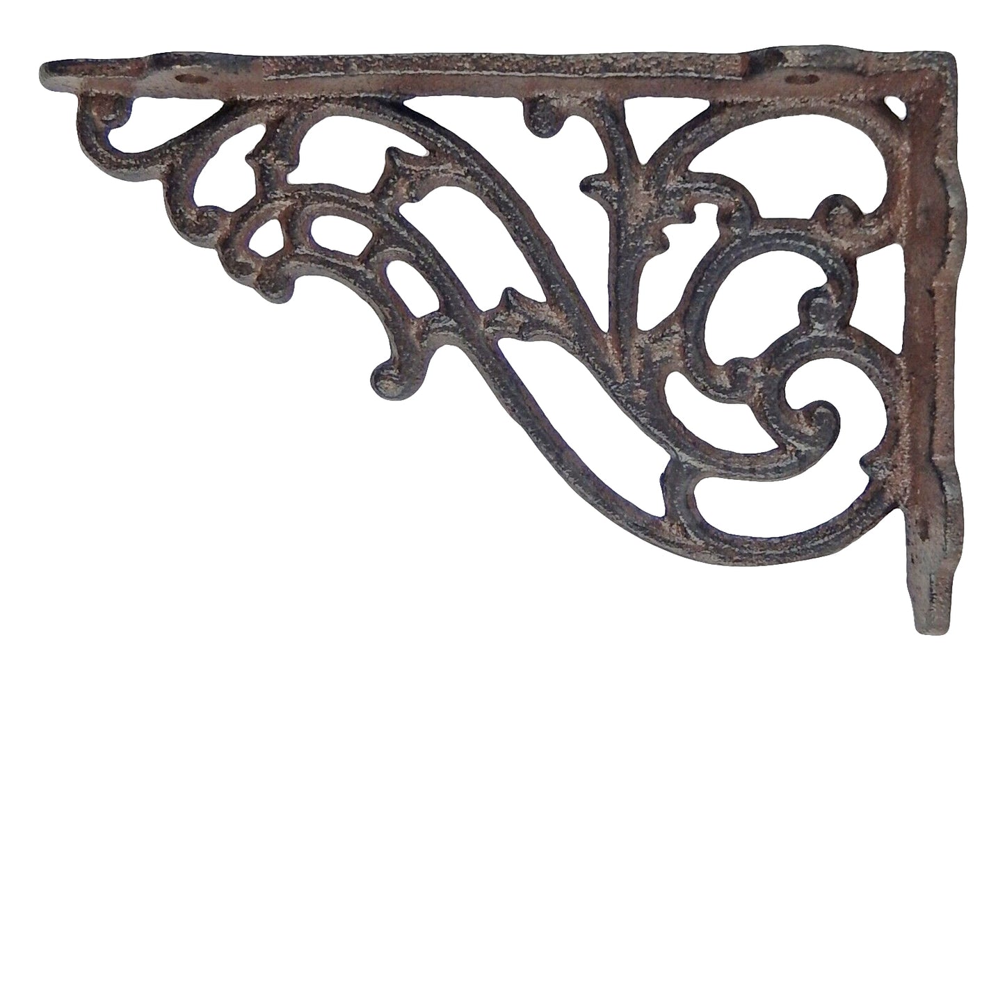 2 Small Shelf Brackets Scrolls Cast Iron Brace Antique Style 5 1/4 x 3 1/4 inch