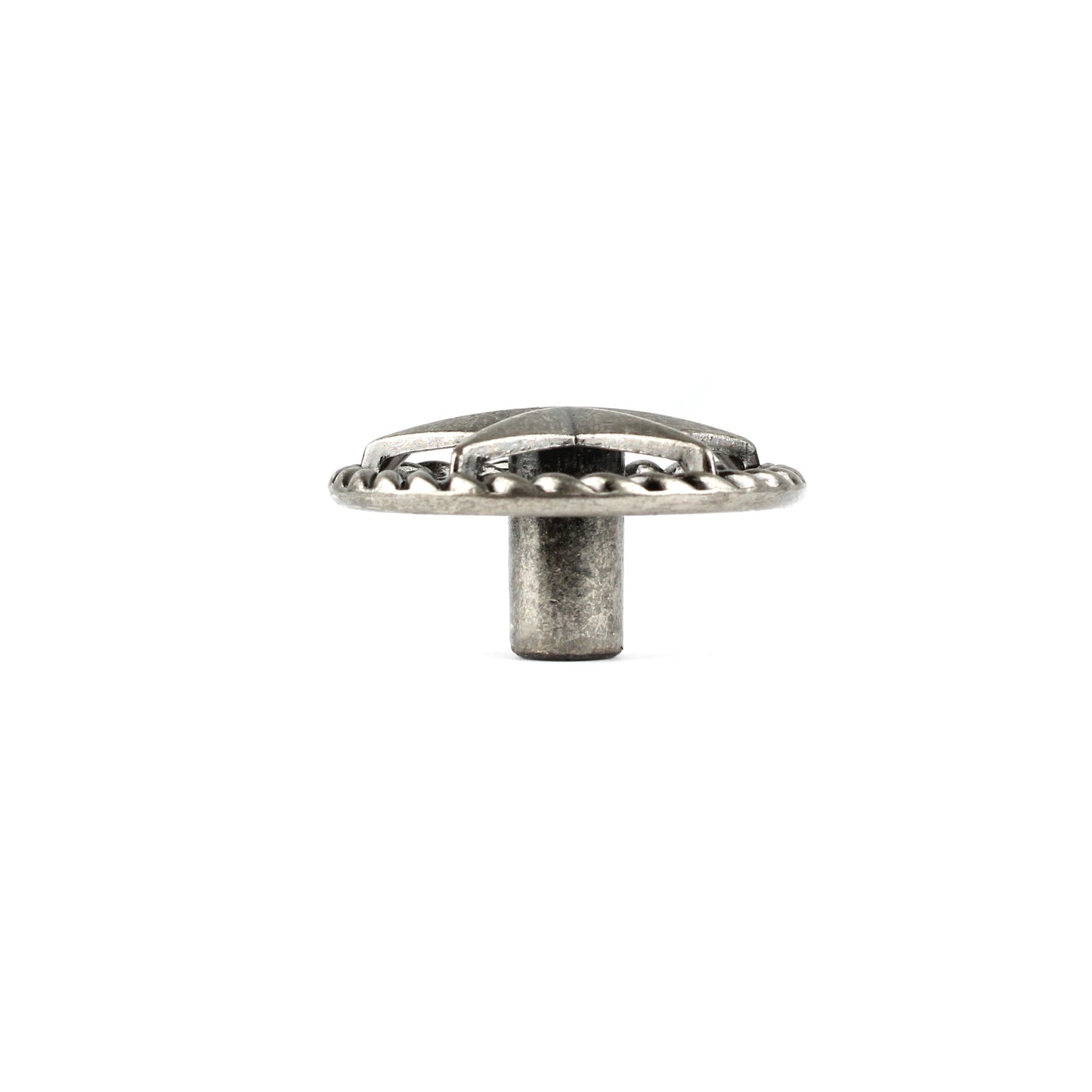 Antique Silver Texas Star Rope Round Drawer Knob Pull Cabinet Hardware 1.5 in