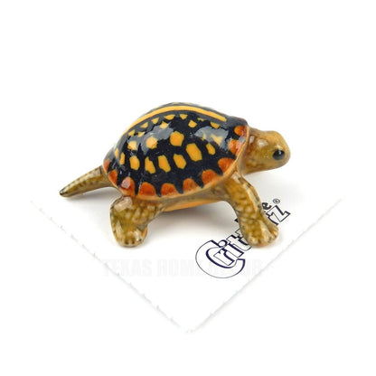 Little Critterz Miniature Collectors Box Turtle "Dom" Porcelain Figurine