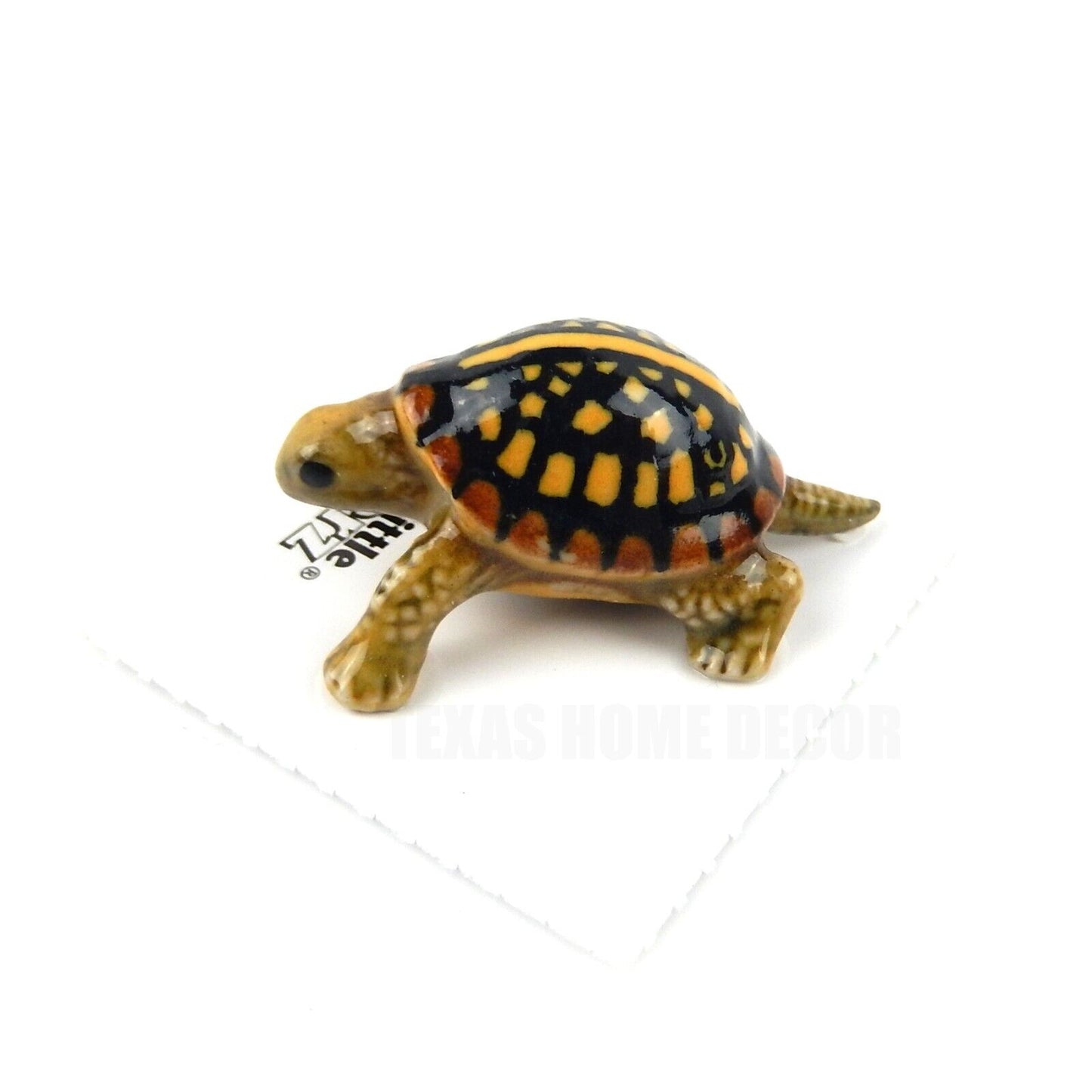 Little Critterz Miniature Collectors Box Turtle "Dom" Porcelain Figurine