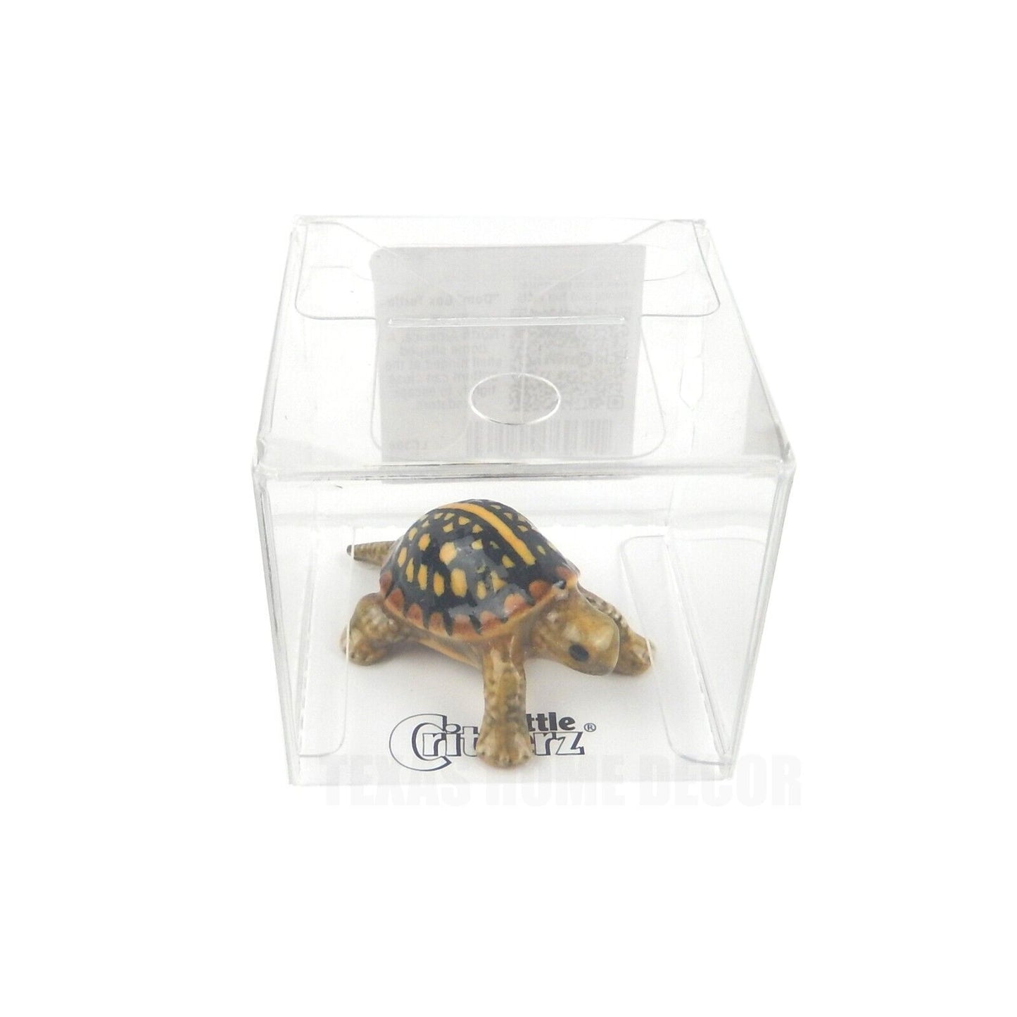 Little Critterz Miniature Collectors Box Turtle "Dom" Porcelain Figurine