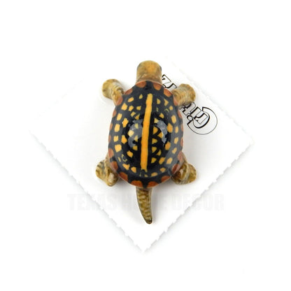 Little Critterz Miniature Collectors Box Turtle "Dom" Porcelain Figurine