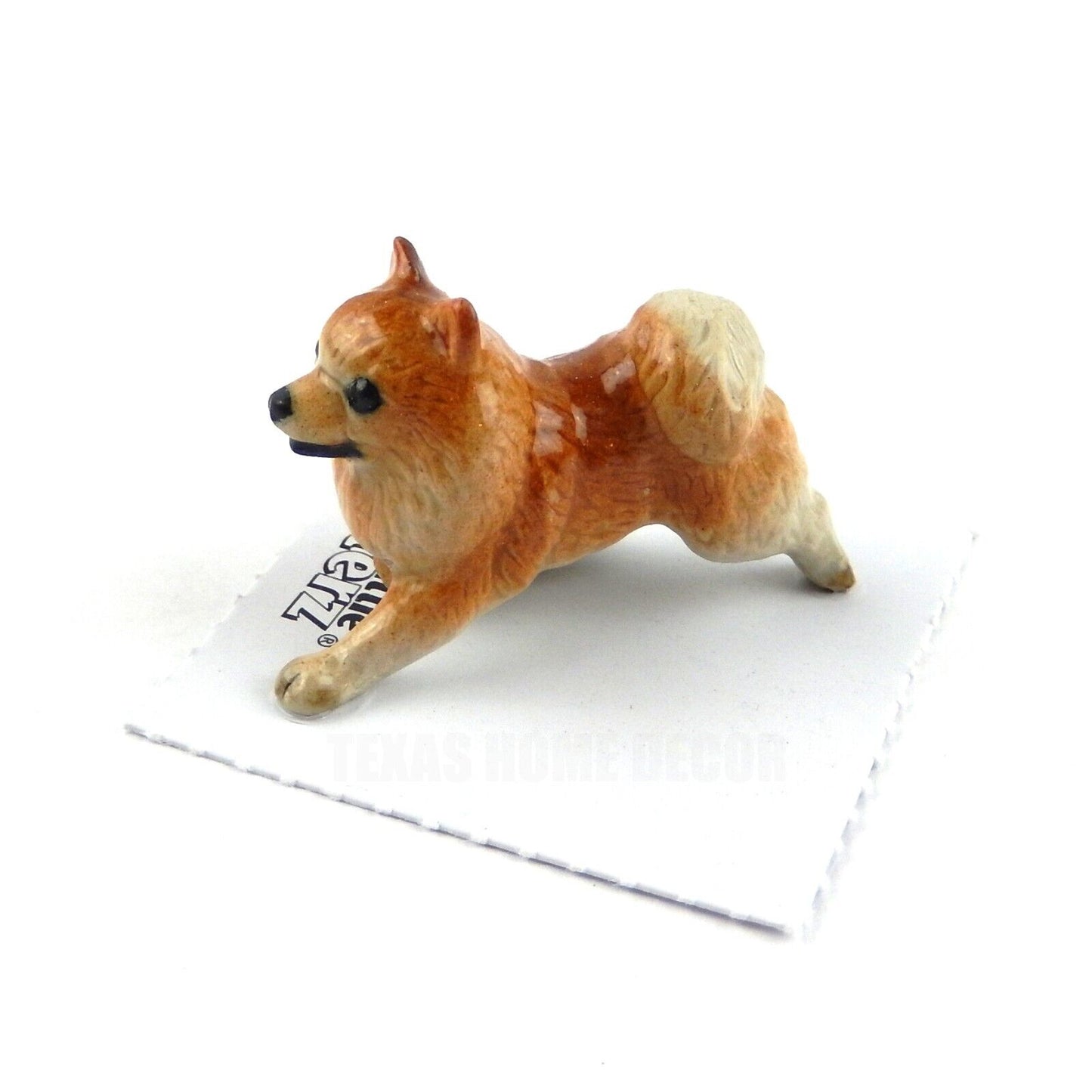 Little Critterz Miniature Collectors Pomeranian Dog Porcelain Figurine