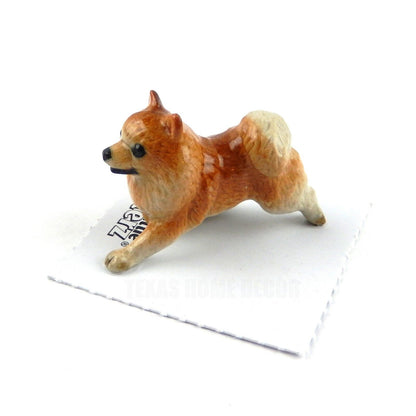 Little Critterz Miniature Collectors Pomeranian Dog Porcelain Figurine