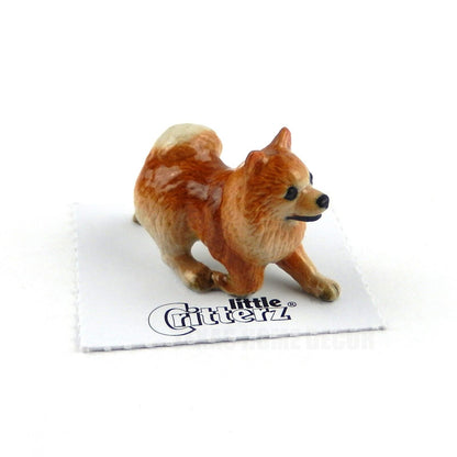 Little Critterz Miniature Collectors Pomeranian Dog Porcelain Figurine