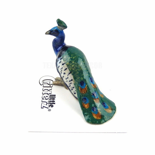 Little Critterz Miniature Collectors Male Peacock Porcelain Figurine