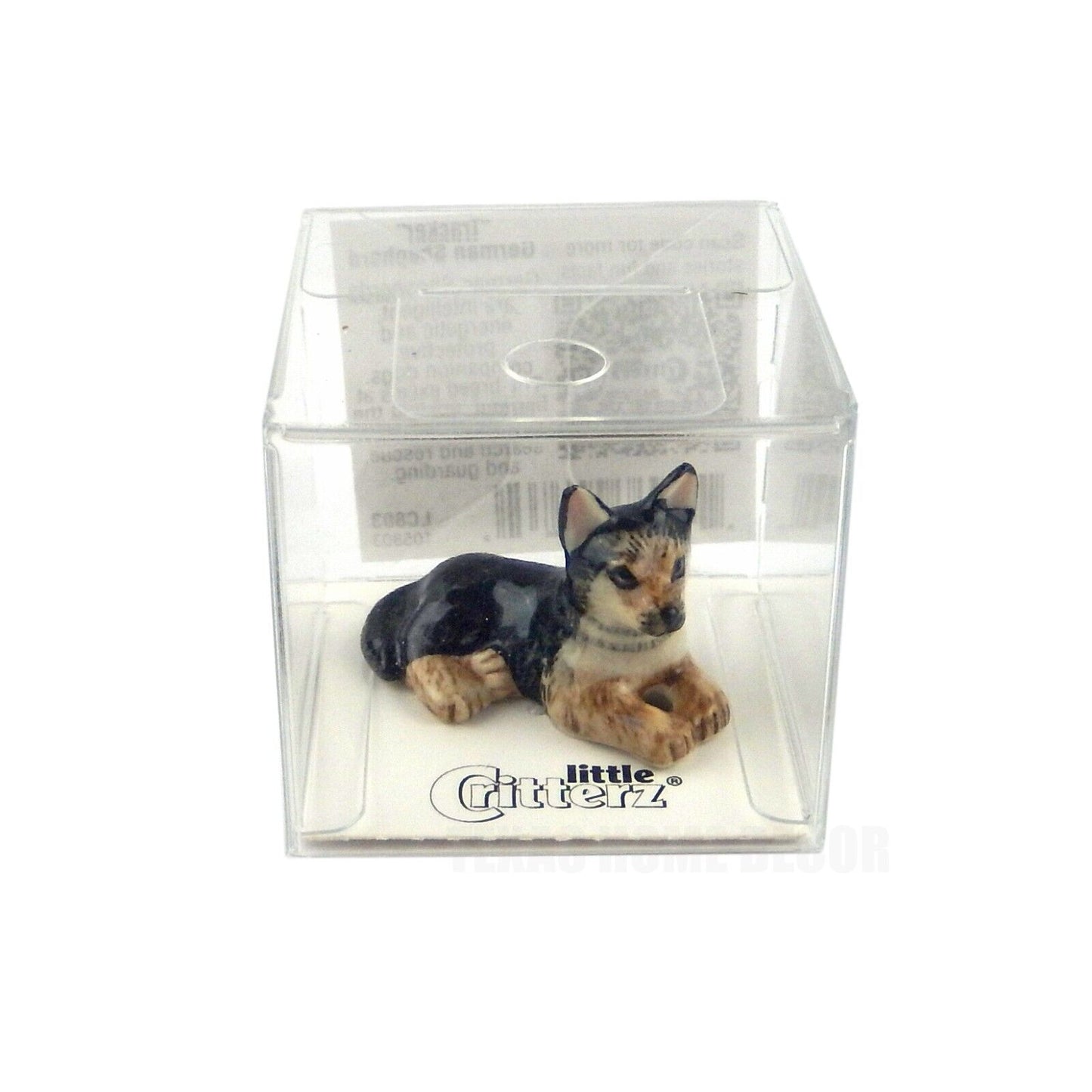 Little Critterz Miniature Collectors German Shepherd Dog Porcelain Figurine