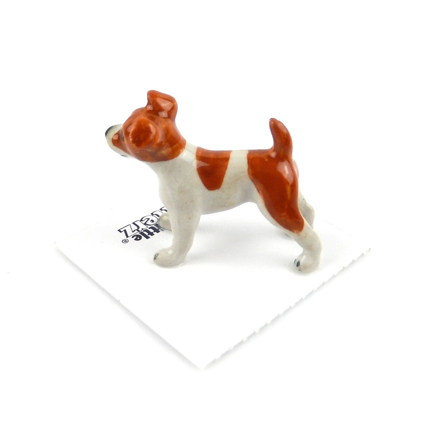 Little Critterz Miniature Collectors "Ajax" Jack Russell Dog Porcelain Figurine