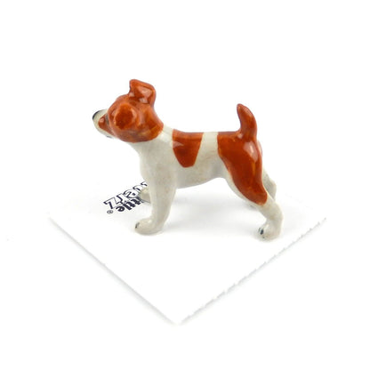 Little Critterz Miniature Collectors "Ajax" Jack Russell Dog Porcelain Figurine