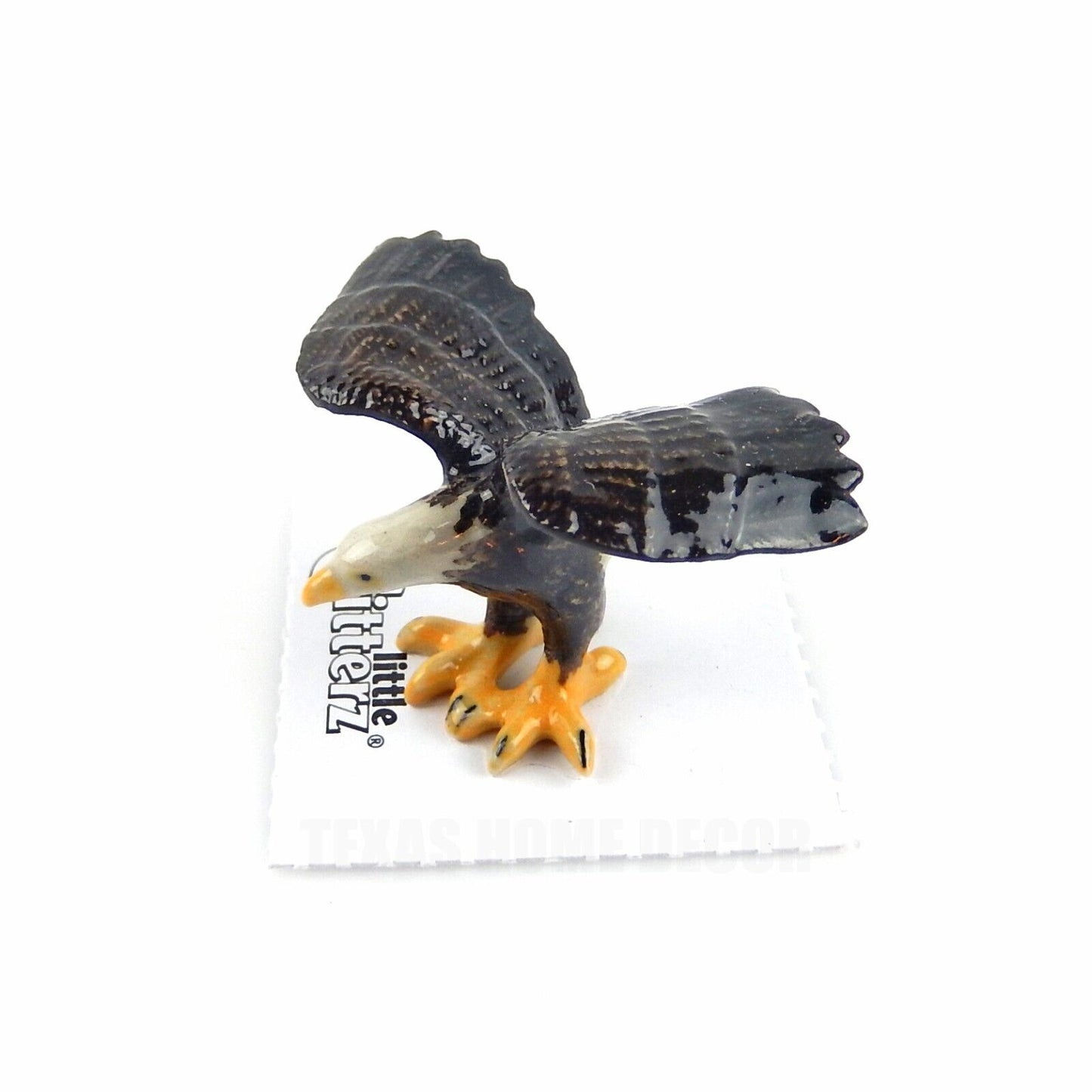 Little Critterz Miniature Collectors American Bald Eagle Porcelain Figurine