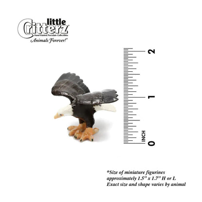 Little Critterz Miniature Collectors American Bald Eagle Porcelain Figurine