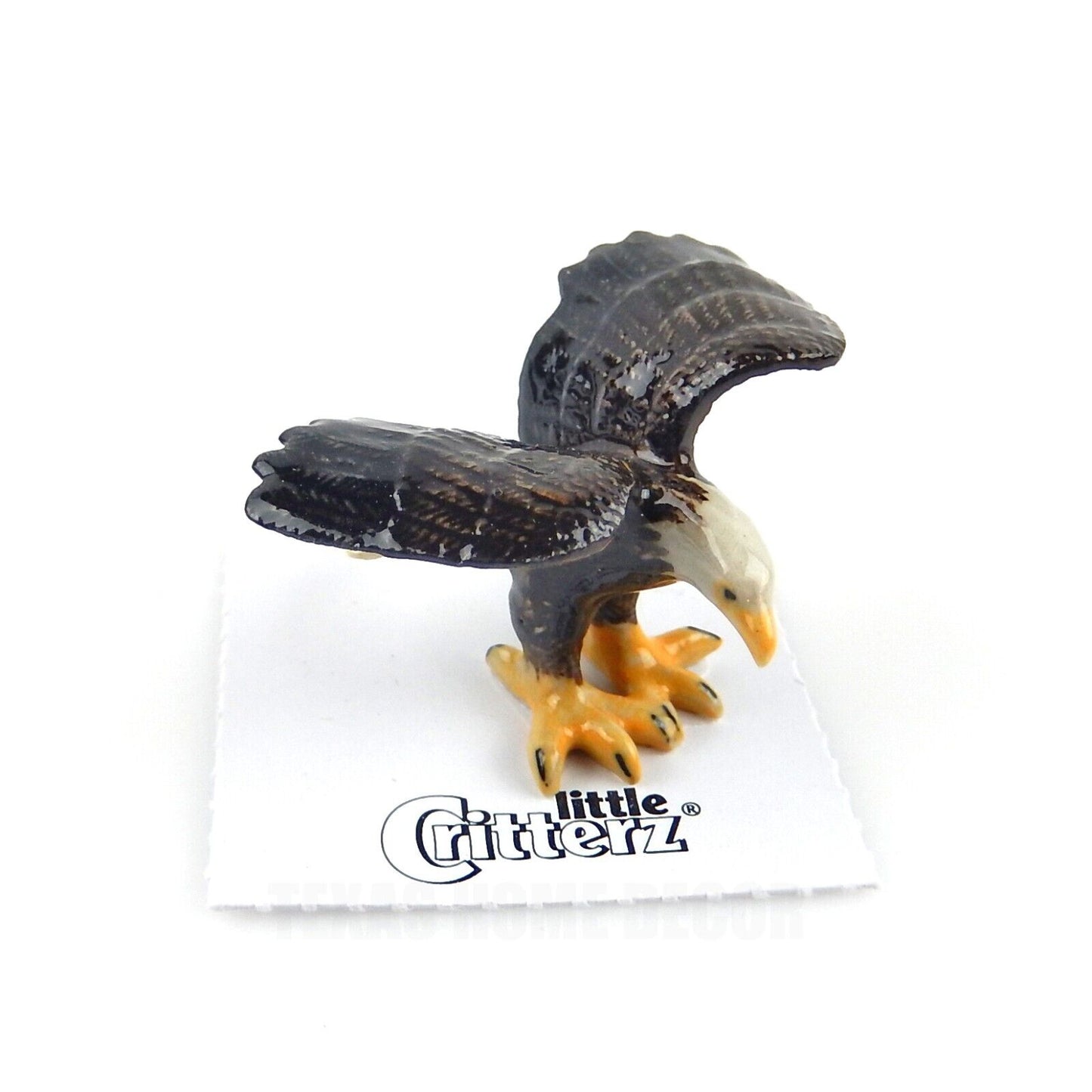 Little Critterz Miniature Collectors American Bald Eagle Porcelain Figurine