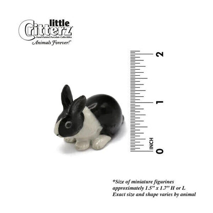 Little Critterz Miniature Collectors "Panda" Bunny Rabbit Porcelain Figurine