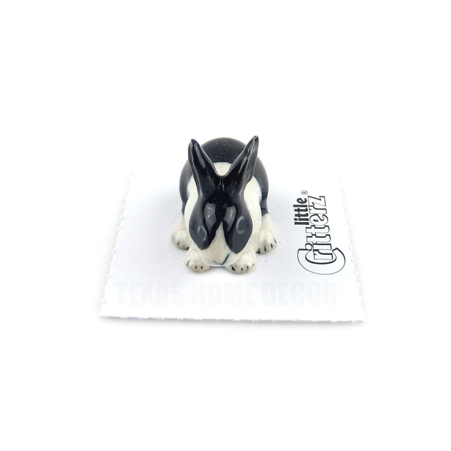 Little Critterz Miniature Collectors "Panda" Bunny Rabbit Porcelain Figurine