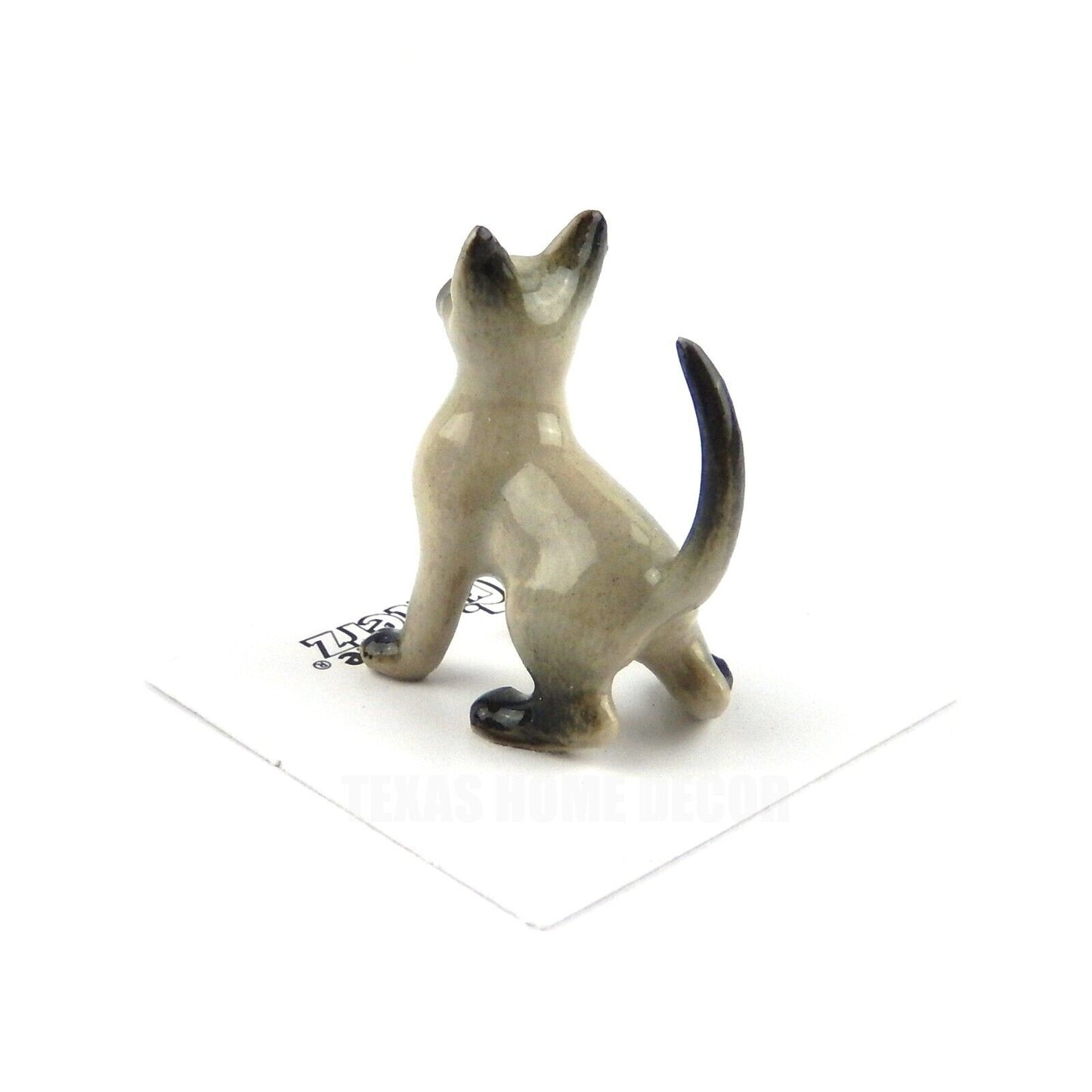 Little Critterz Miniature Collectors Siamese Cat Kitty Porcelain Figurine