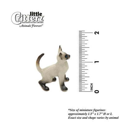 Little Critterz Miniature Collectors Siamese Cat Kitty Porcelain Figurine