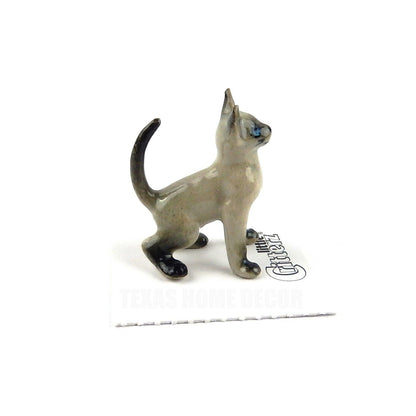 Little Critterz Miniature Collectors Siamese Cat Kitty Porcelain Figurine